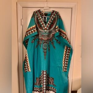 Ashro Blue Sequin Embellished Resort Dress